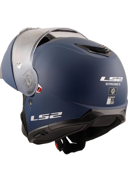Sttrobe 2 Mat Navy Mavi Çene Açılır Kask