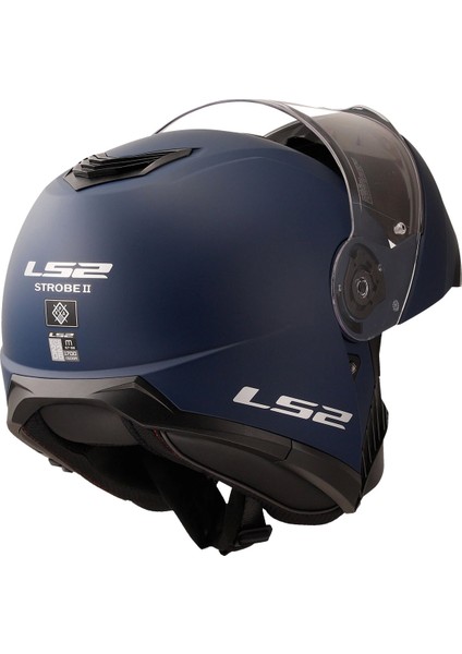 Sttrobe 2 Mat Navy Mavi Çene Açılır Kask