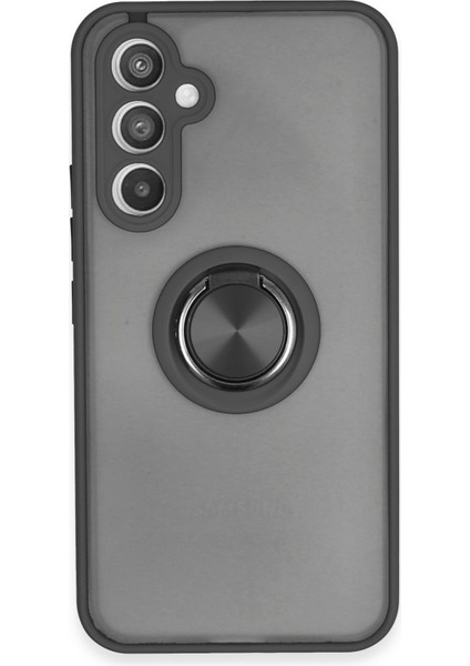 Samsung Galaxy A34 5g Kılıf Montreal Yüzüklü Silikon Kapak - Siyah 300099