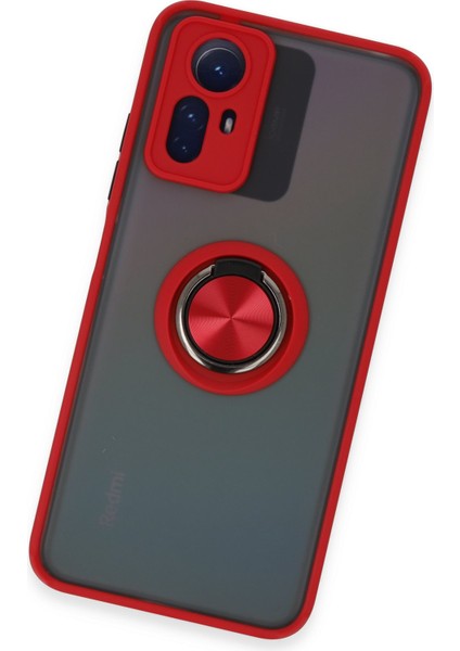 Xiaomi Redmi Note 12S Kılıf Montreal Yüzüklü Silikon Kapak - Kırmızı 300099 modelleri