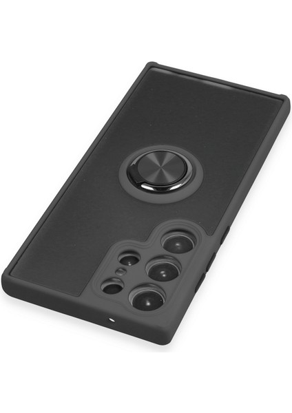 Samsung Galaxy S23 Ultra Kılıf Montreal Yüzüklü Silikon Kapak - Siyah 300099 fırsatları