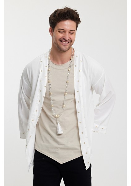 Kimono %100 Şile Bezi Kumaş Beyaz fırsatları