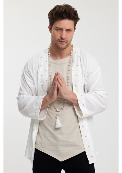 Kimono %100 Şile Bezi Kumaş Beyaz indirimleri
