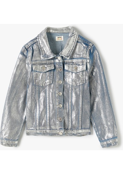 Crop Kot Ceket Metalik Parlak modelleri