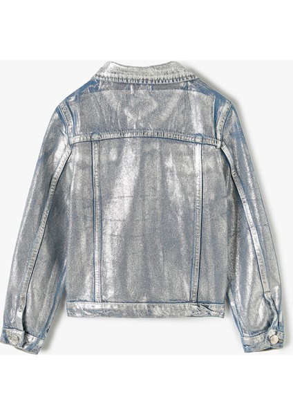 Crop Kot Ceket Metalik Parlak fırsatları