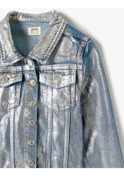 Crop Kot Ceket Metalik Parlak indirimleri