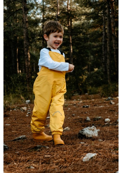 Su Geçirmez Yağmur Tulumu Poları Takılıp Çıkarılabilir - Sarı