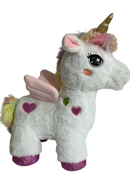 Peluş Boynuzlu ve Kanatlı At Pony Unicorn 42 cm