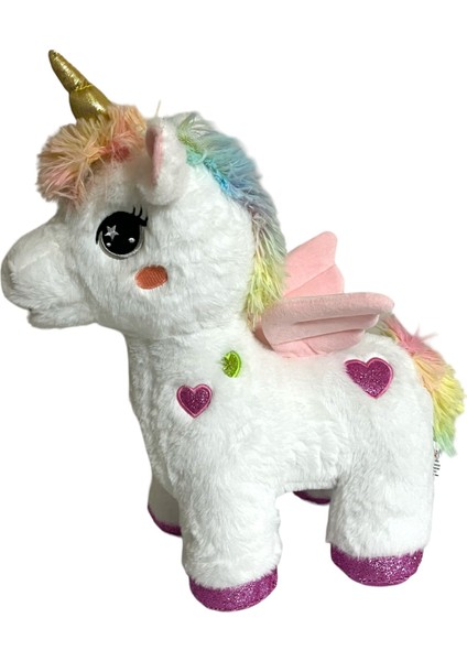 Peluş Boynuzlu ve Kanatlı At Pony Unicorn 42 cm