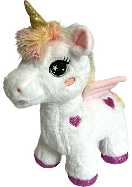 Peluş Boynuzlu ve Kanatlı At Pony Unicorn 42 cm