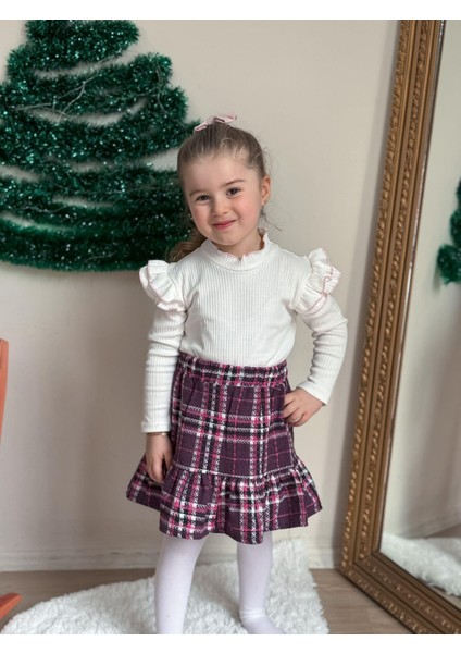 Yigit Butik Şanel Kumaş Etekli Kız Çocuk Takım