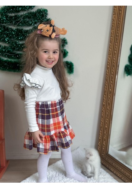 Yigit Butik Şanel Kumaş Etekli Kız Çocuk Takım