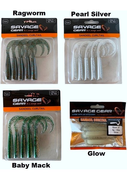 Lb Sandeel Curltail Silikon Yem 10cm 5gr 5 Adet İğnesiz