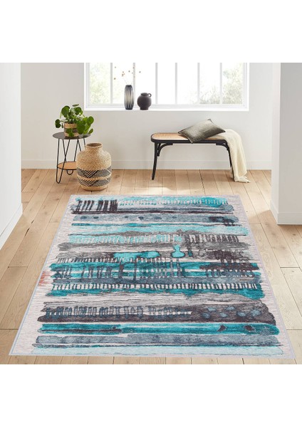 Dijital Baskı Yıkanabilir Kaymaz Taban Salon Halısı ve Yolluk LNA1220