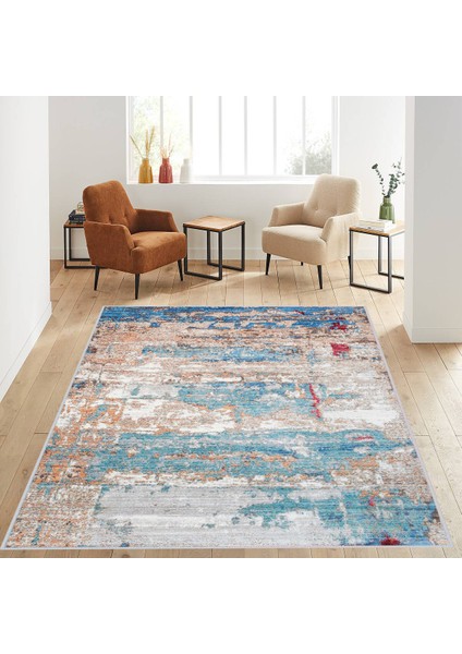 Dijital Baskı Yıkanabilir Kaymaz Taban Salon Halısı ve Yolluk LNA1173