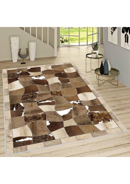 Dijital Baskı Yıkanabilir Kaymaz Taban Salon Halısı ve Yolluk LNA1515-HT1225