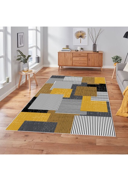 Dijital Baskı Yıkanabilir Kaymaz Taban Salon Halısı ve Yolluk LNA1843-SM414