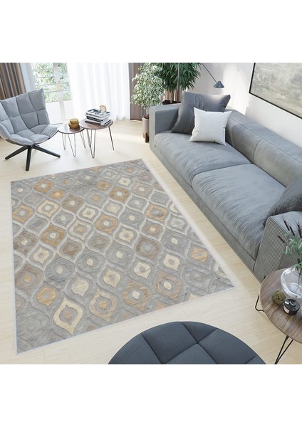Dijital Baskı Yıkanabilir Kaymaz Taban Salon Halısı ve Yolluk LNA0434