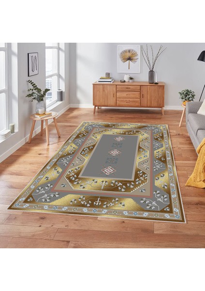 Dijital Baskı Yıkanabilir Kaymaz Taban Salon Halısı ve Yolluk LNA1902-SD611