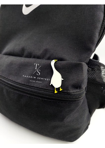 Rozet Metal Broş Yaka Okul Çantası Kıyafet Şapka Takı Aksesuar Ördek Kaz Beyaz Hayvan Klips Rosette fırsatları