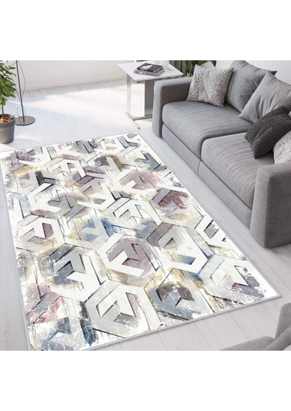 Dijital Baskı Yıkanabilir Kaymaz Taban Salon Halısı ve Yolluk LNA1533-HT484