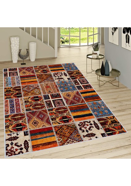 Dijital Baskı Yıkanabilir Kaymaz Taban Salon Halısı ve Yolluk LNA1530-HT1518