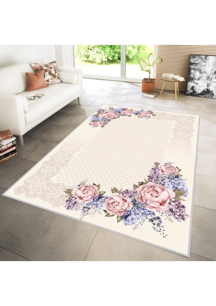 Dijital Baskı Yıkanabilir Kaymaz Taban Salon Halısı ve Yolluk LNA1119