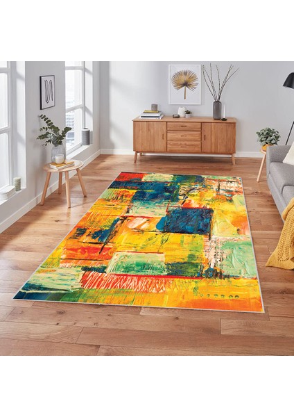 Dijital Baskı Yıkanabilir Kaymaz Taban Salon Halısı ve Yolluk LNA1836-SD039
