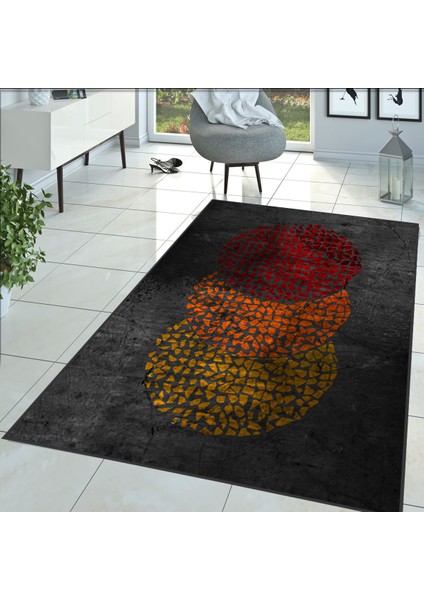 Dijital Baskı Yıkanabilir Kaymaz Taban Salon Halısı ve Yolluk LNA1351-HT924