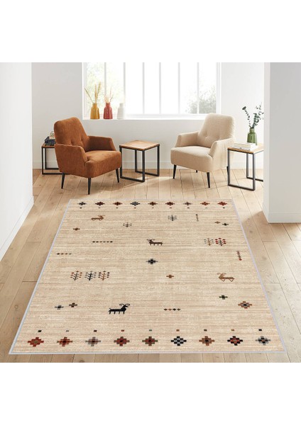 Dijital Baskı Yıkanabilir Kaymaz Taban Salon Halısı ve Yolluk LNA1148