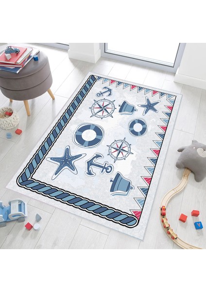 Dijital Baskı Yıkanabilir Kaymaz Taban Çocuk Halısı LNA4052-SD1176