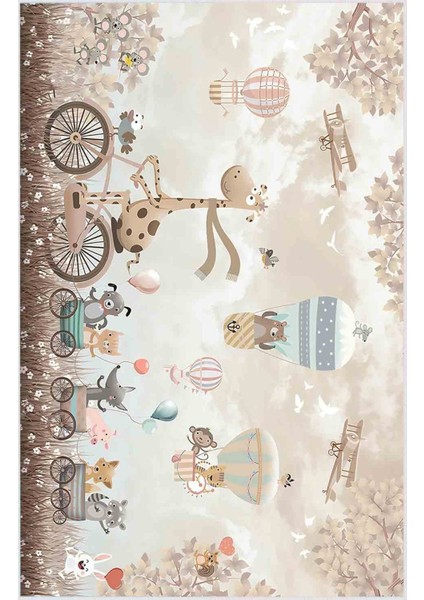 Dijital Baskı Yıkanabilir Kaymaz Taban Çocuk Halısı LNA4058 fiyatları