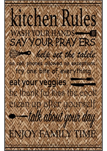 Dijital Baskı Yıkanabilir Kaymaz Taban Mutfak Halısı LNA2037-SD361 fiyatları