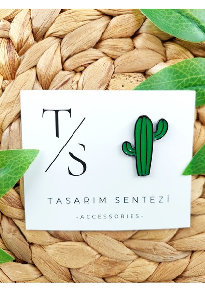 Rozet Metal Broş Yaka Okul Çantası Kıyafet Şapka Takı Aksesuar Kaktüs Texas Kovboy Klips Rosette