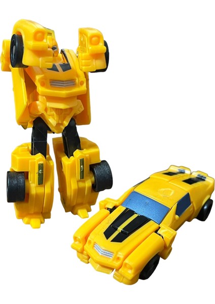 Super Warrior Mini Plastik Gövdeli Dönüşebilen Robot Araba 7.5cm