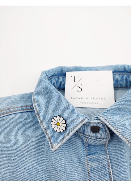 Rozet Metal Broş Yaka Okul Çantası Kıyafet Şapka Takı Aksesuar Papatya Çiçek Yaprak Klips Rosette fiyatları