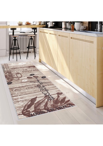 Dijital Baskı Yıkanabilir Kaymaz Taban Mutfak Halısı LNA2056-SD517