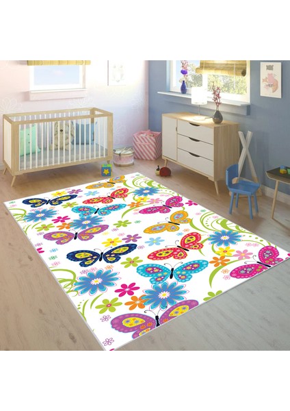 Dijital Baskı Yıkanabilir Kaymaz Taban Çocuk Halısı LNA4093-SD079