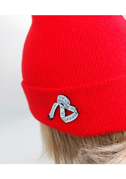 Rozet Metal Broş Yaka Okul Çantası Kıyafet Şapka Takı Aksesuar Mezura Terzi Metre Ölçü Klips Rosette modelleri