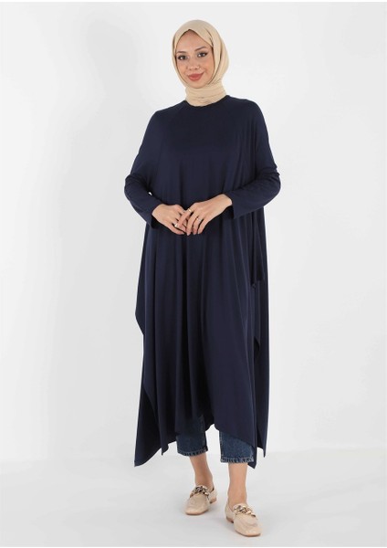 1220_ASIMETRIK Kesim Plistre Tesettür Tunik modelleri