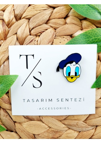 Rozet Metal Broş Yaka Okul Çantası Kıyafet Şapka Takı Aksesuar Donald Duck Ördek Çizgi Film Rosette