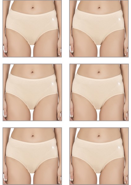 Özkan 23922 6'lı Paket Kadın Pamuklu Modal Esnek Yumuşak Yüksek Bel Bato Külot