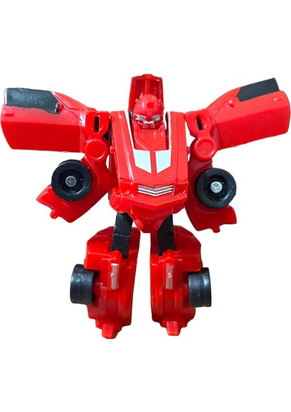 Super Warrior Mini Plastik Gövdeli Dönüşebilen Robot Araba 7.5cm