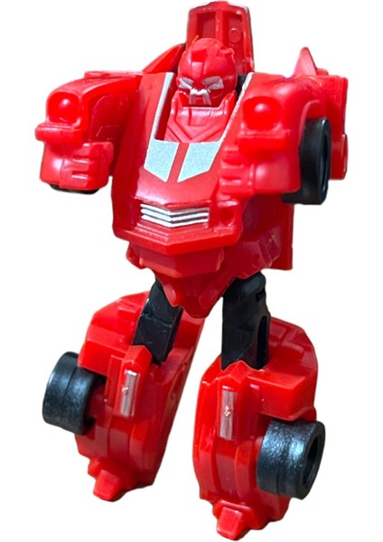 Super Warrior Mini Plastik Gövdeli Dönüşebilen Robot Araba 7.5cm