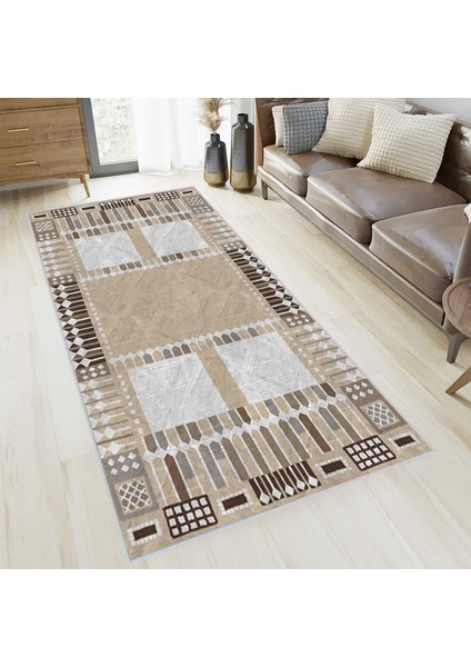 Dijital Baskı Yıkanabilir Kaymaz Taban Salon Halısı ve Yolluk LNA1382-HT940