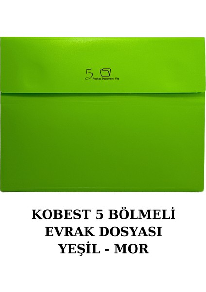 A4 Cırtlı 5 Bölmeli Evrak Dosyası