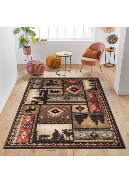 Dijital Baskı Yıkanabilir Kaymaz Taban Salon Halısı ve Yolluk LNA1755