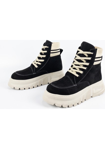 Kadın Siyah Su Geçirmez Kalın Tabanlı Bot fiyatları