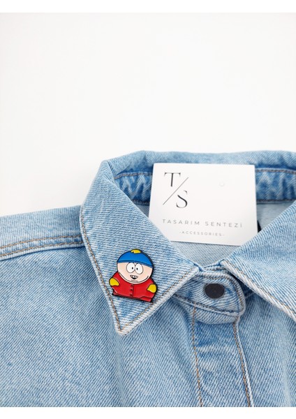 Rozet Metal Broş Yaka Okul Çantası Kıyafet Şapka Takı Aksesuar Eric Cartman South Park Klips Rosette fiyatları