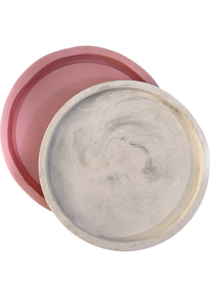 9,6cm Yuvarlak Saksı Altlığı, Tepsi, Mumluk, Sunumluk Silikon Kalıp K-1275